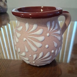 Tazas mexicanas, cantaritos pink/white