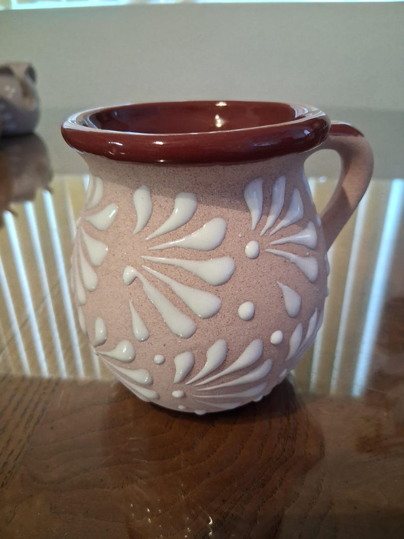 Tazas mexicanas, cantaritos pink/white