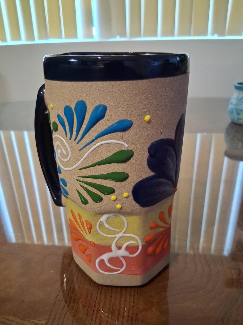 Tazas mexicanas, cantaritos 22oz mug navy