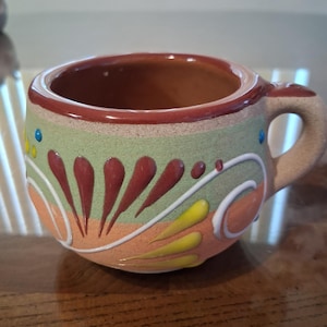 Tazas mexicanas, cantaritos brick/multi