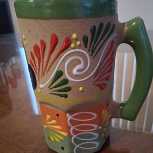 Tazas mexicanas, cantaritos 22oz mug green