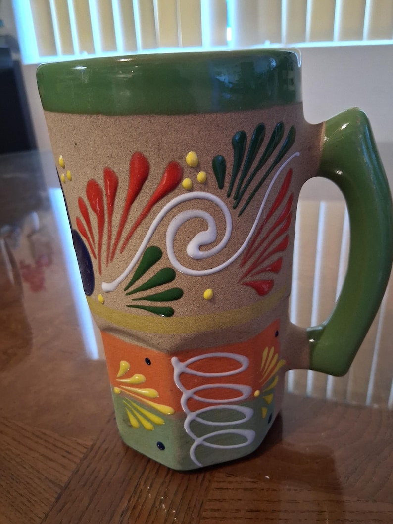Tazas mexicanas, cantaritos 22oz mug green