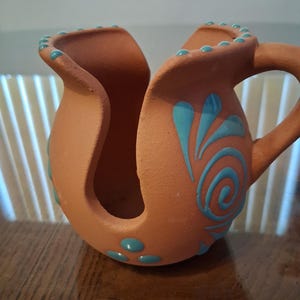 Tazas mexicanas, cantaritos napkin blue