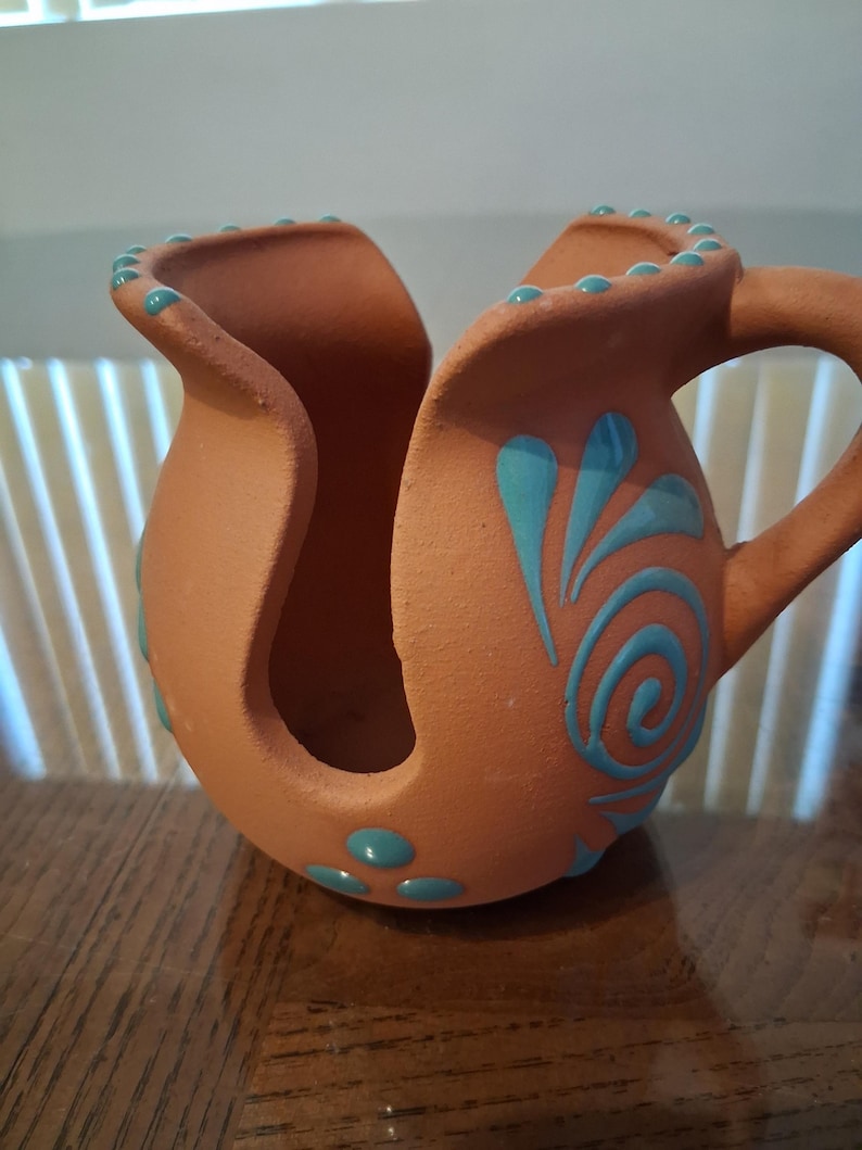 Tazas mexicanas, cantaritos napkin blue