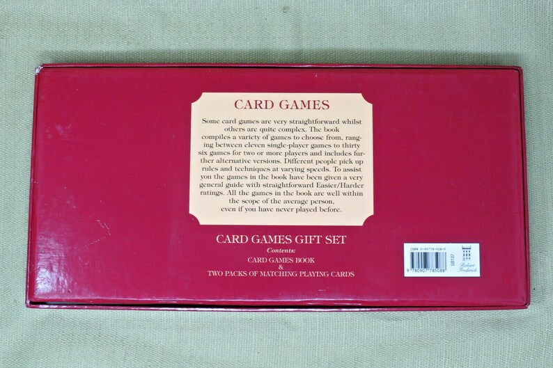 Card Games Gift Set by NAC Bathe 2 Decks Cards & Book 1998 Robert