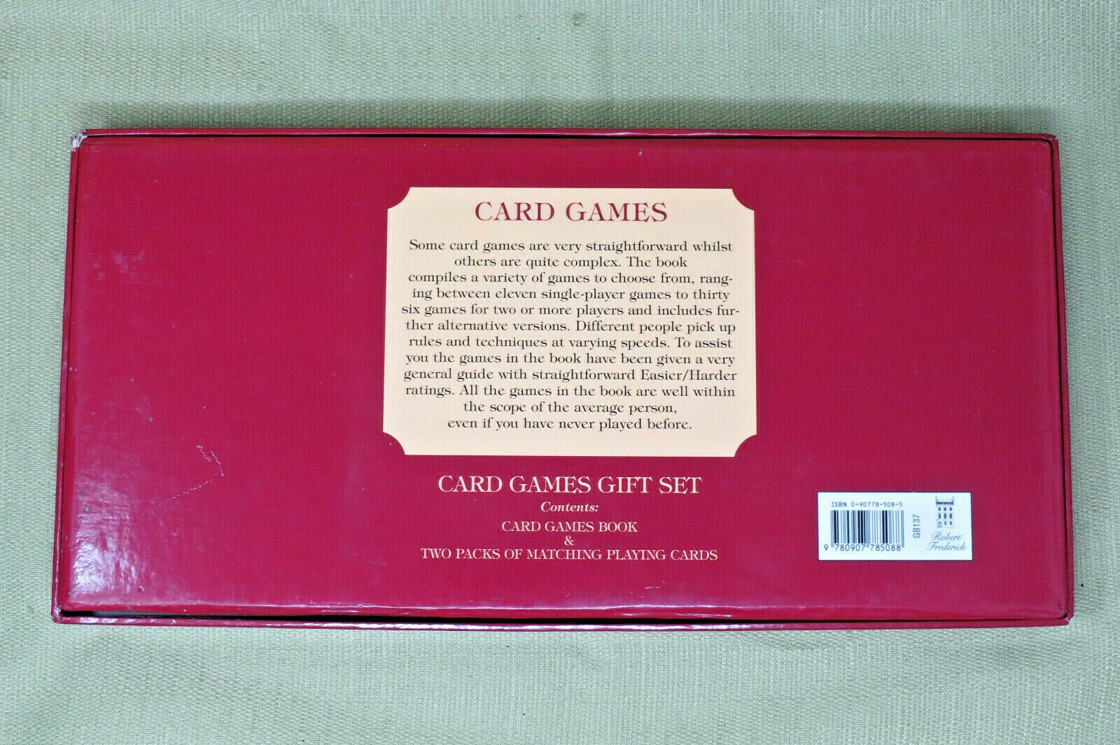 Card Games Gift Set by NAC Bathe 2 Decks Cards & Book 1998 Robert