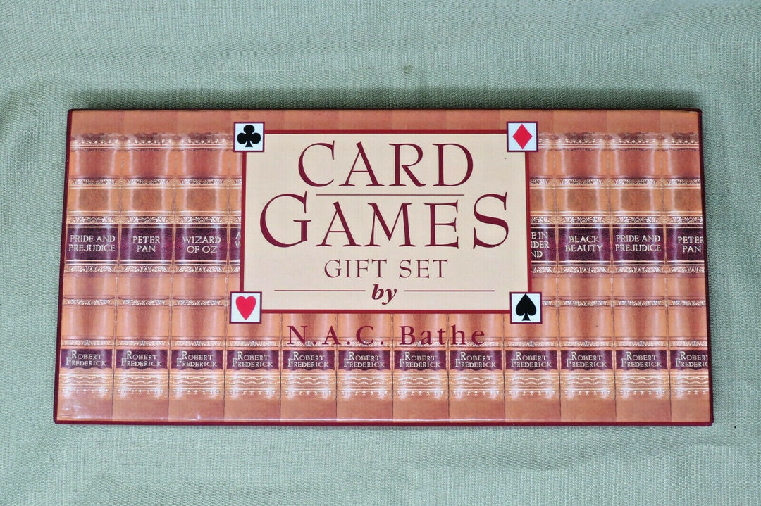 Card Games Gift Set by NAC Bathe 2 Decks Cards & Book 1998 Robert