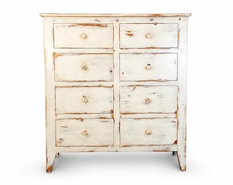 Handmade Solid Wood 8 Drawer Shaker Farmhouse Dresser
