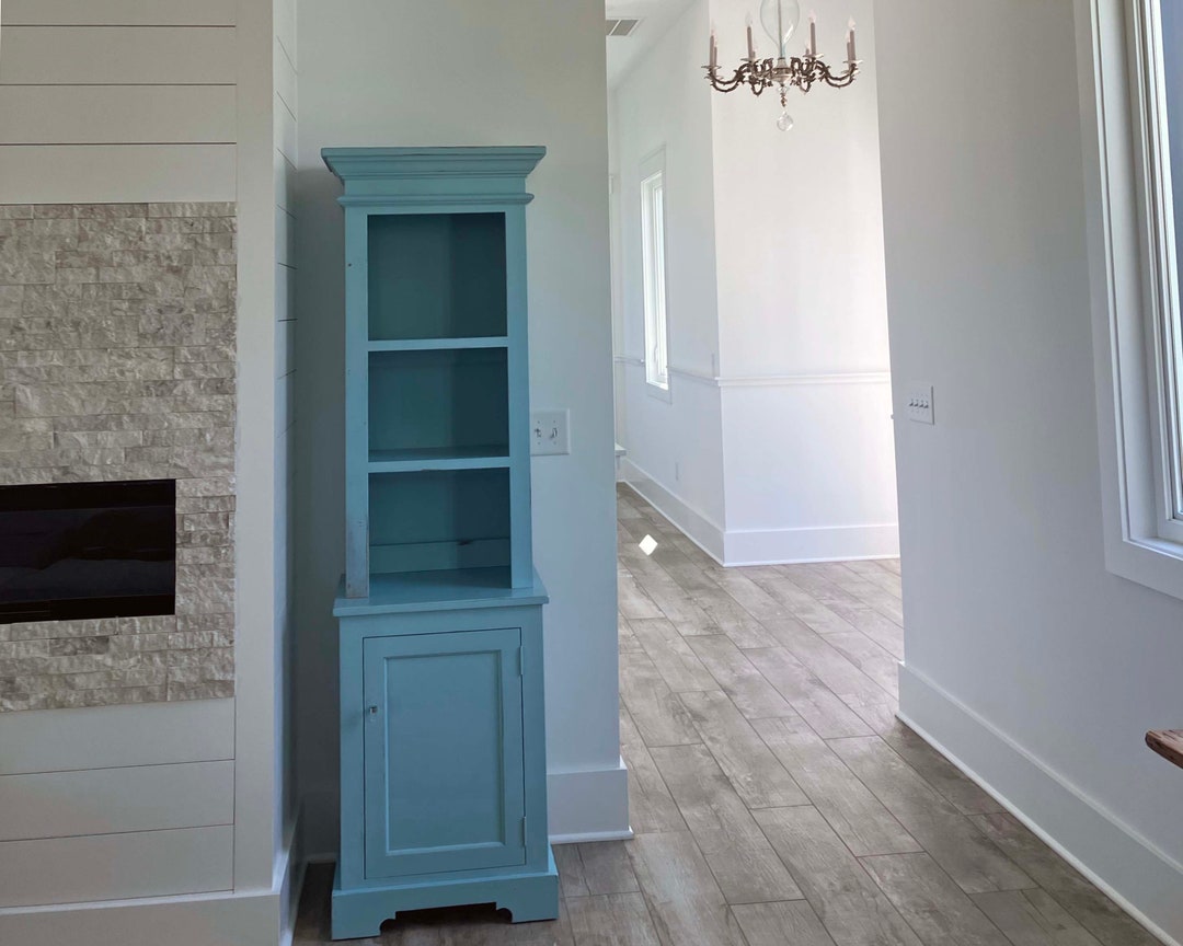 Waldo Modern Farmhouse Bookcase Bookcase With Door Cottage Bookcase Etsy