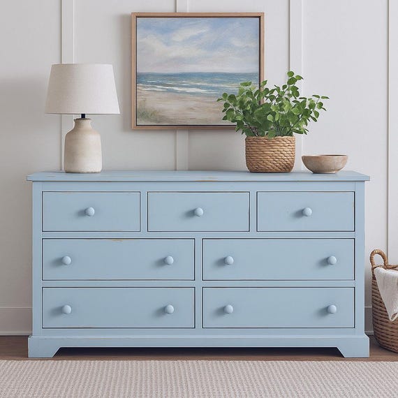 Handmade Cottage Dresser: 7-drawer Coastal Farmhouse Chest - Etsy
