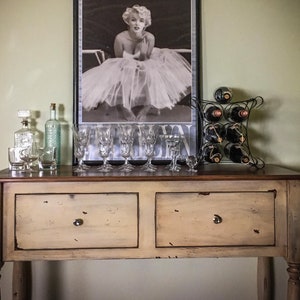English Country Farmhouse Huntboard | Reclaimed Barnwood Server