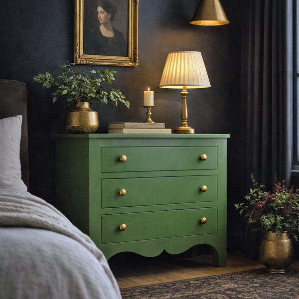 Solid Wood 3 Drawer Chest | Handmade Cottage Nightstand | Farmhouse Bedroom Dresser