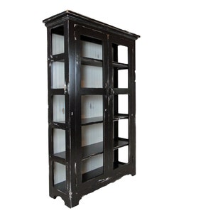 Verona Cupboard | Kitchen Cupboard | Shabby Chic Cupboard with Glass Doors | Curio Cabinet | Kitchen Storage | Unique Storage