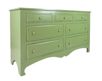 Charleston Seven Drawer Bedroom Dresser | Handmade | Bedroom Storage | Chest of Drawers | Farmhouse | Cottage | Shabby Chic