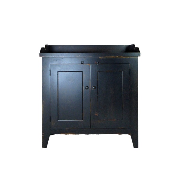 Shaker Early American Farmhouse Wash Stand | Primitive Bathroom Vanity | Dining Room Sideboard | Storage Cabinet