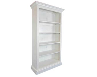 Handmade Solid Wood Bookcase with Adjustable Shelves & Drawer