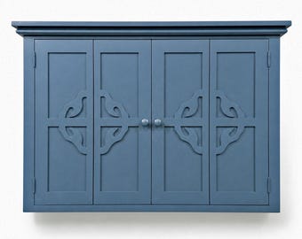 Handmade Raven TV Wall Cabinet: Cottage Farmhouse Media Center