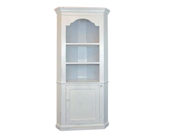 Cottage Corner Cabinet | Handmade Hutch