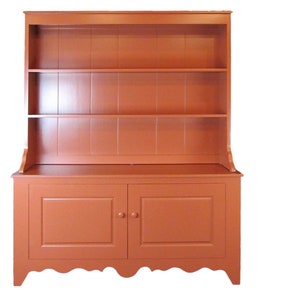 Handmade Cottage Hutch and Buffet: Farmhouse China Cabinet
