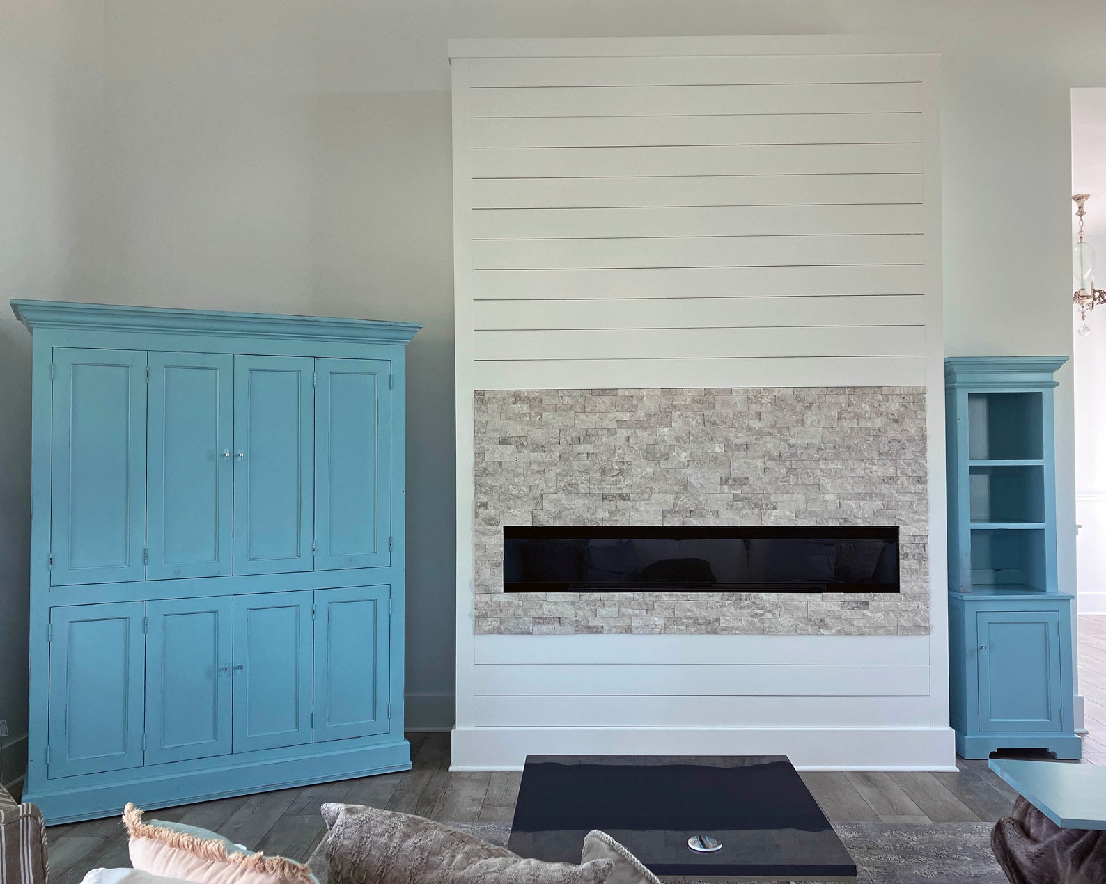 Waldo Modern Farmhouse Bookcase Bookcase With Door Cottage Bookcase Etsy