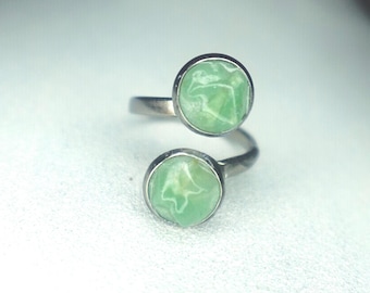 Green Aventurine Double Ring