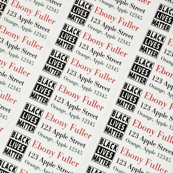 Blm Stickers Small Business Stickers Return Address Labels Etsy