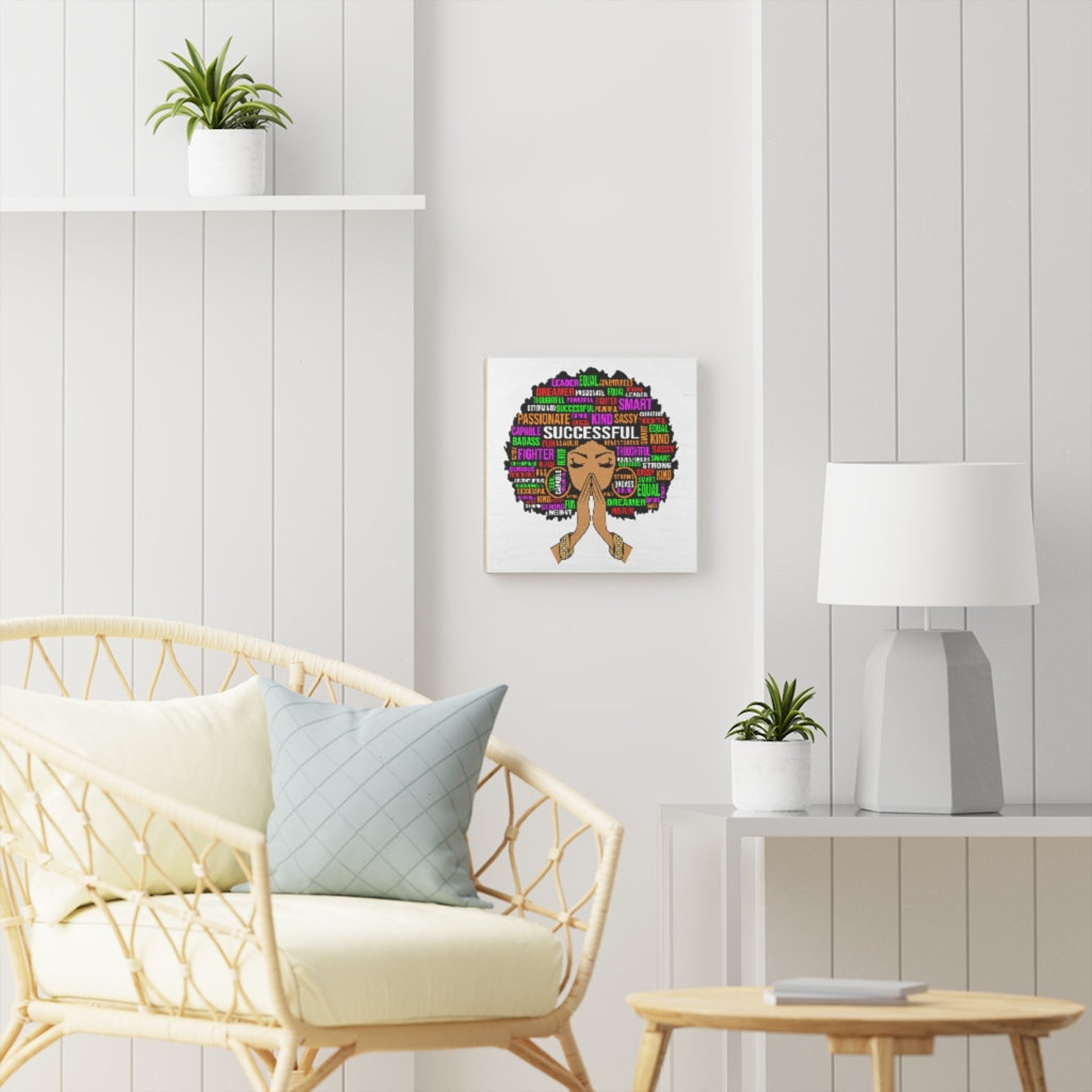 Holz Leinwand afroamerikanische Königin schwarzes Mädchen | Etsy