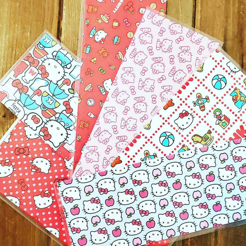 hello kitty cricut paper laminated cash money envelopes etsy