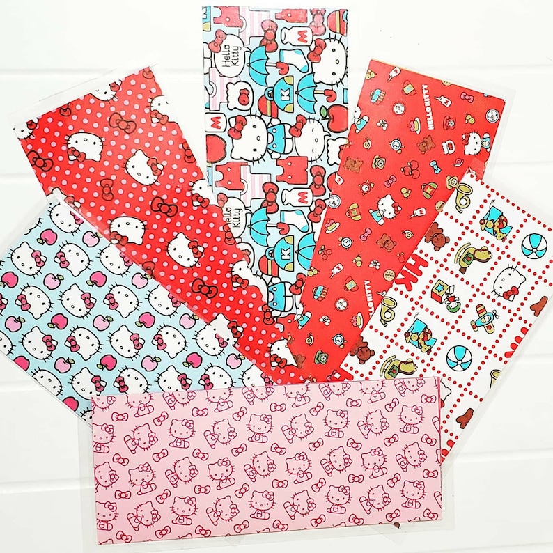 hello kitty cricut paper laminated cash money envelopes etsy
