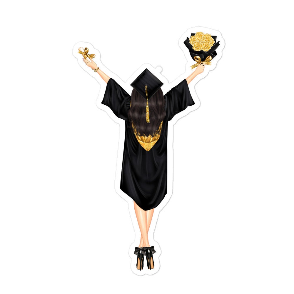 Cute Graduation Decals Graduating Girl Sticker Proud Happy | Etsy