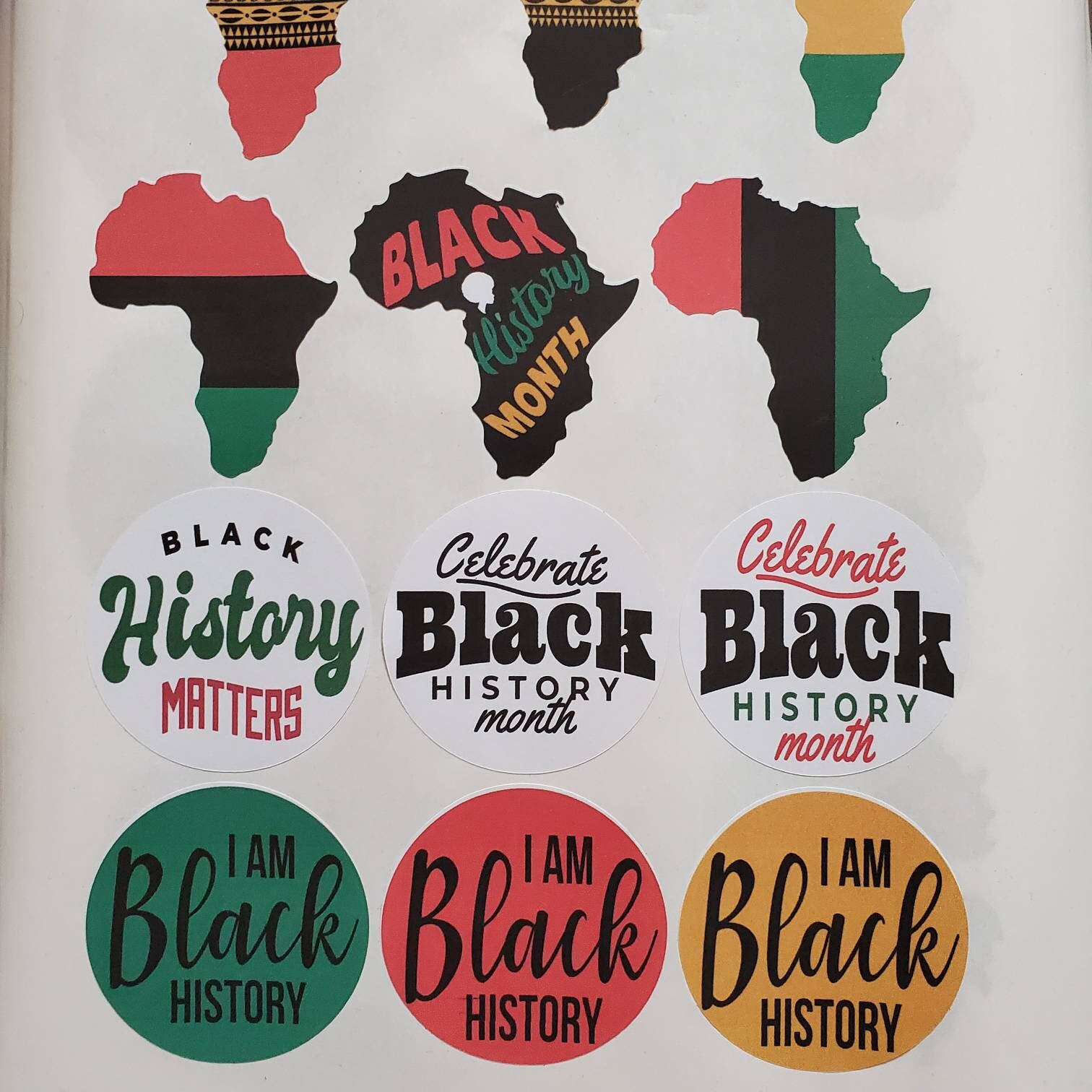 Black History Month Sticker Decals Africa African American Etsy