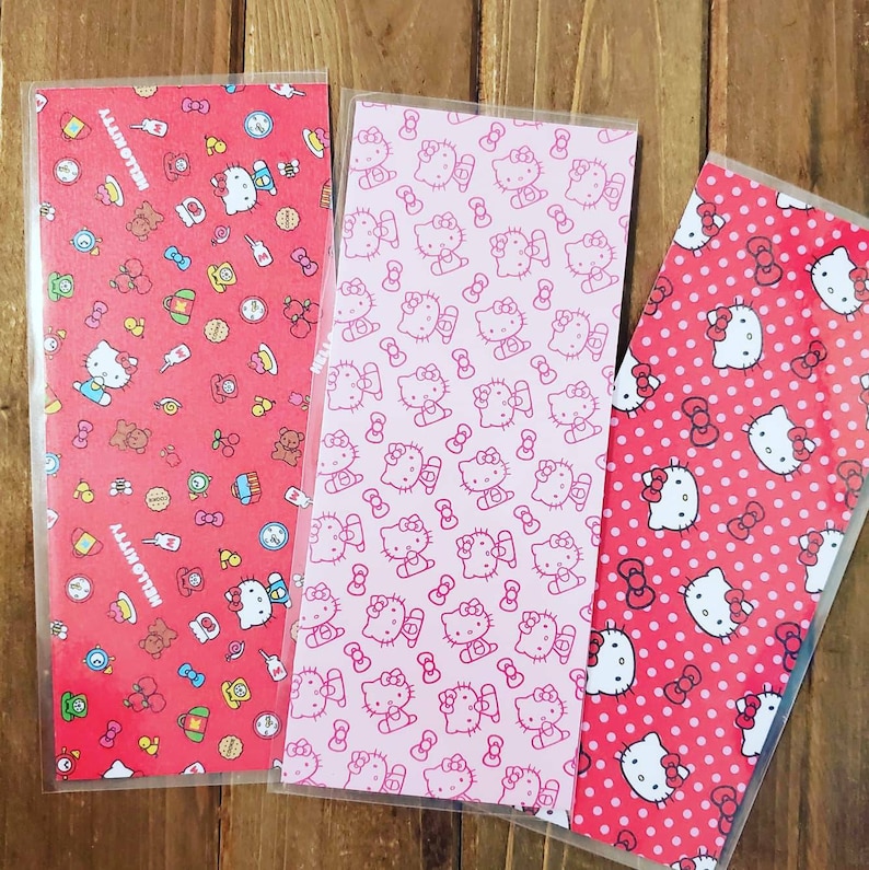 hello kitty cricut paper laminated cash money envelopes etsy