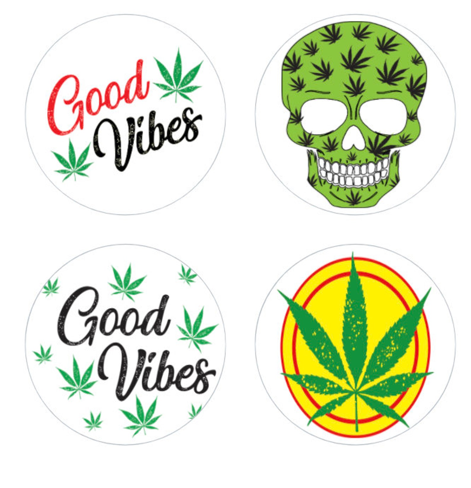 Cannabis Weed Stickers Marijuana Vinyl Stickers Etsy