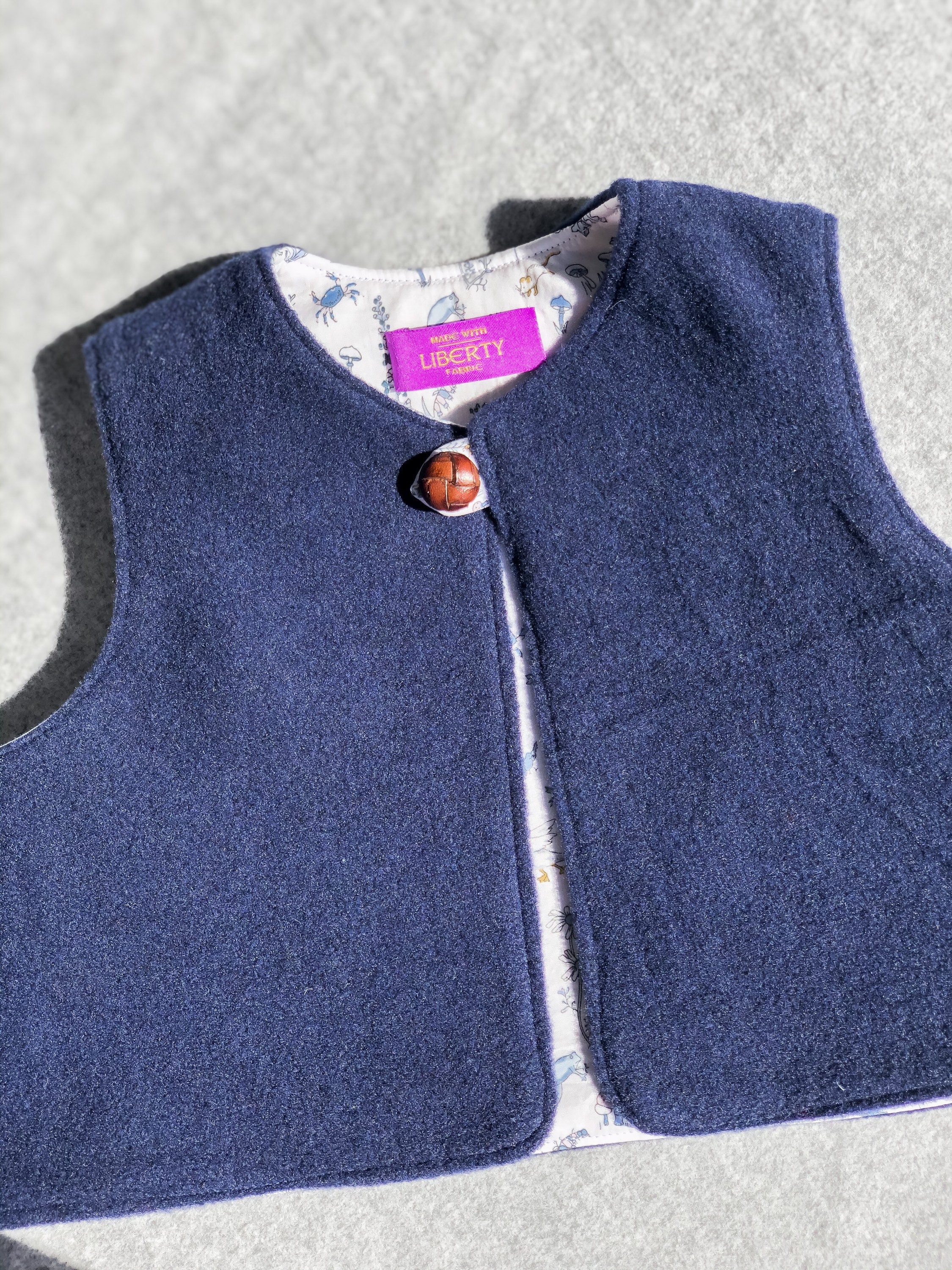 Wool cashmere Liberty baby vest Baby winter vest Liberty | Etsy