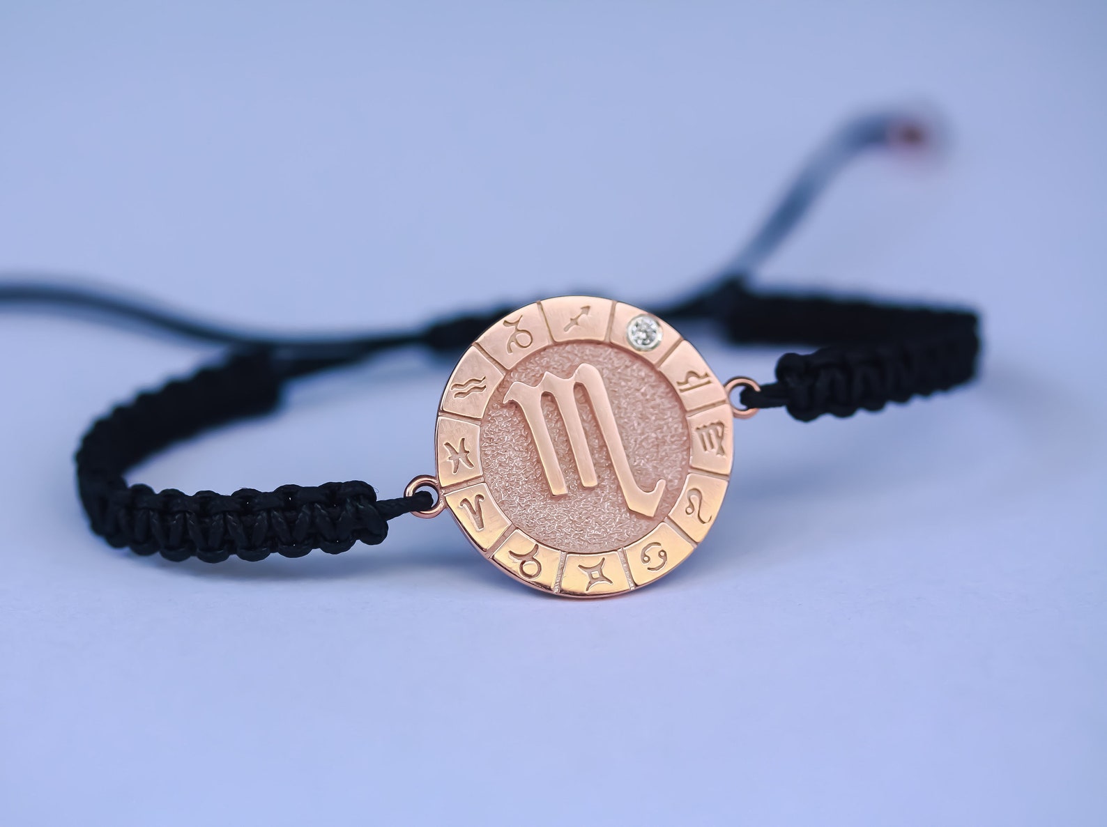 Scorpio Leather Bracelet Scorpio Charm Bracelet Zodiac Etsy