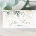 Editable Place Card Template Printable Wedding Place Card - Etsy