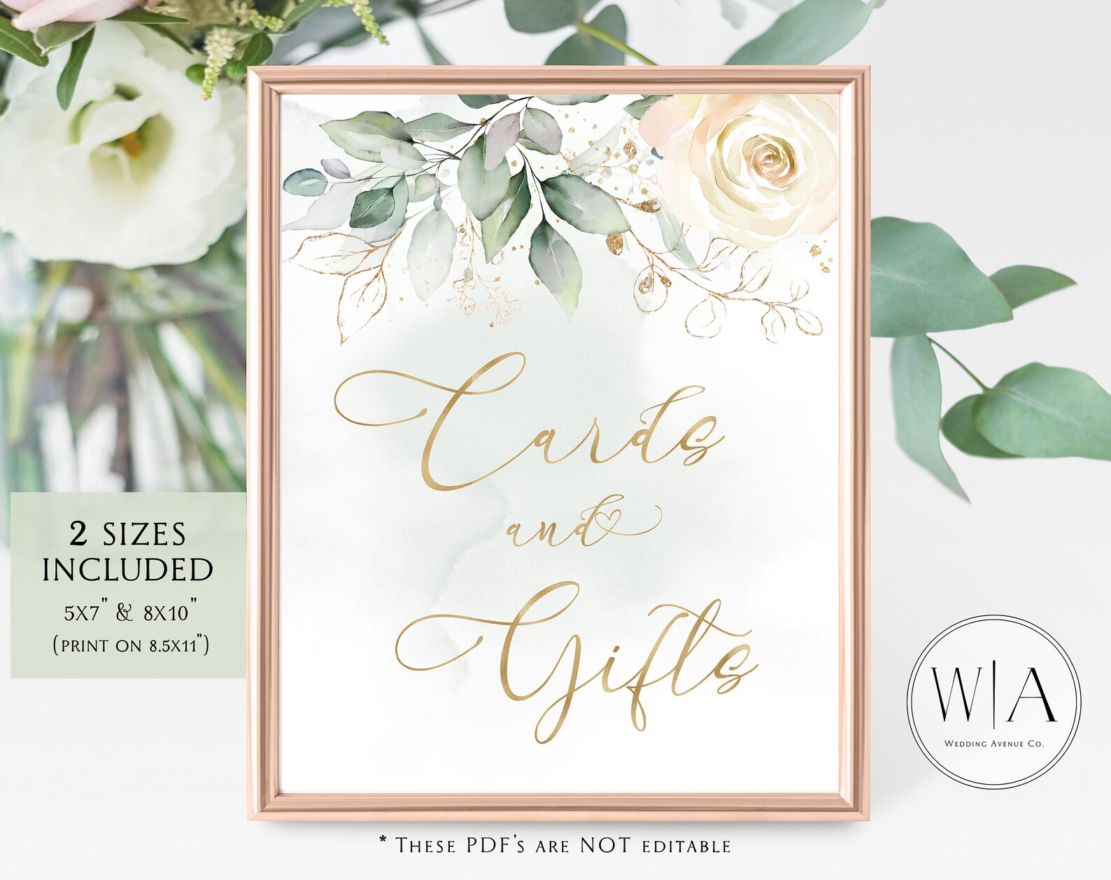 Gifts and Cards Sign Printable Wedding Gifts Sign Floral Cards - Etsy