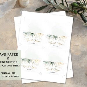 Editable Place Card Template Printable Wedding Place Card - Etsy