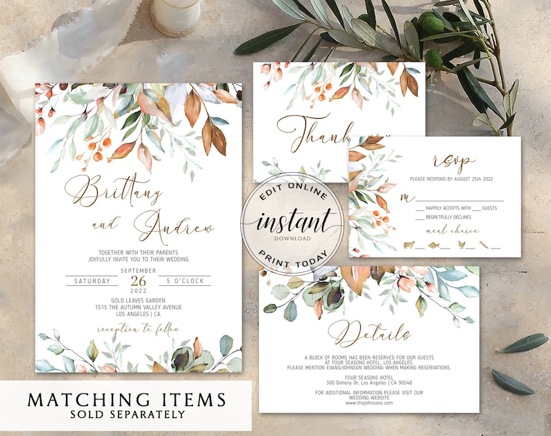 Printable Wedding Place Card Editable Place Cards Template Watercolor Greenery Reception Cards Escort Name Cards Wedding Tent Cards DIYFLL