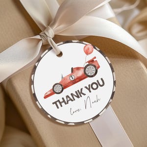 Birthday Favor Tags, Gift Tags, Stickers | Race Car, Fast ONE, Racing, Our Little Racer | Boy 1st Birthday Favors, Printable Party Decor RC1