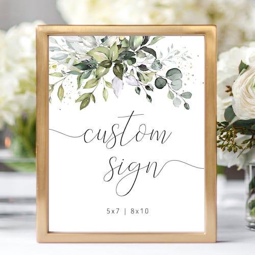 Custom Wedding Sign Template Printable Wedding Sign | Etsy