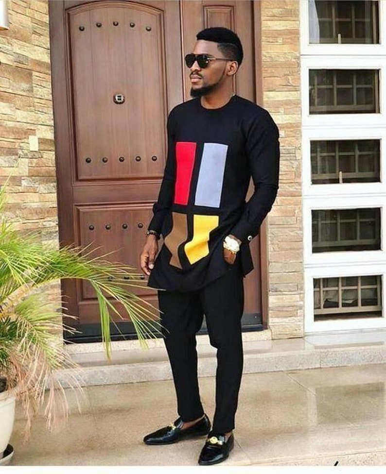 African shirt and pant set African men/'s shirt African wedding suit African dress African prom