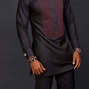 African Men's Clothing / Wedding Suit/dashiki / African Men's Shirt ...