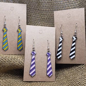 All Dressed Up - tie earrings