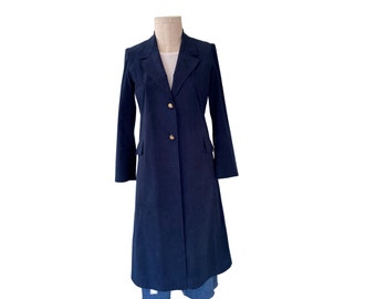 Vintage 1970s Navy Ultra Suede Abe Schrader Trench style Jacket