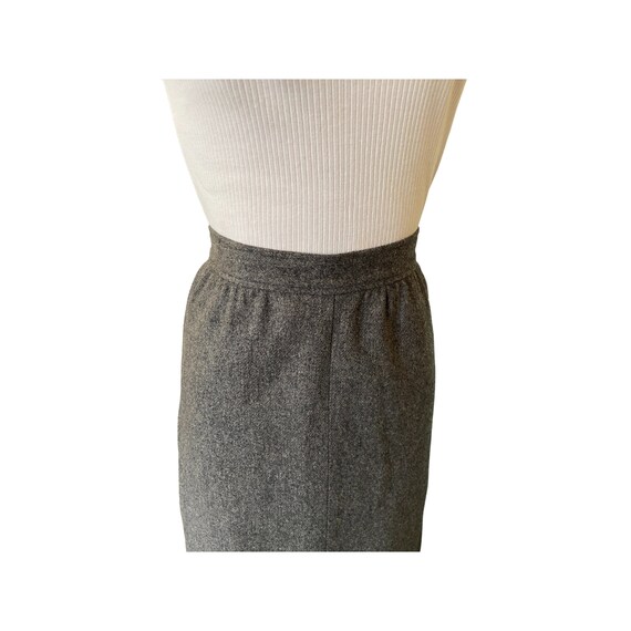 Vintage 1950s Jack Winter Gray wool Pencil Skirt … - image 8