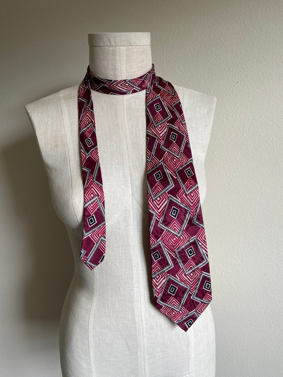 Vintage 1990s Principe Abstract Geometric Silk Tie - image 1