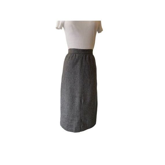 Vintage 1950s Jack Winter Gray wool Pencil Skirt … - image 1