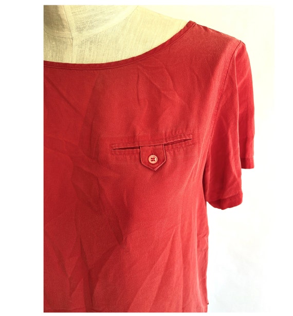 NORDSTROM TOWN SQUARE Vintage cherry Red Washed S… - image 4