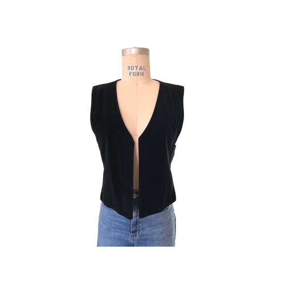 Vintage 1970s Koret of California black cotton vel